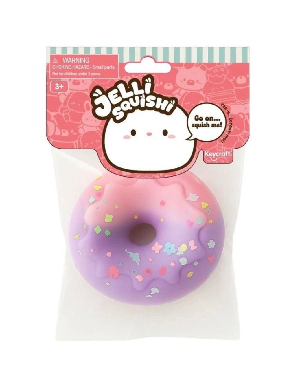 Jelli Squishi Pink & Purple Donut Squishy Toy by Craft